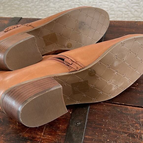 Jack Rogers Tan Leather Ankle Booties Size 11 NWOT - Picture 6 of 8